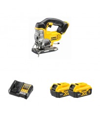 Scie sauteuse DCS331NXJ + 2 batteries 18V 5Ah + 1 chargeur rapide DCB115 DEWALT