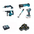 Pack de 5 machines 18V DLX5045TJ (DTD154 + DHR243 + DTM51 + DJR183 + DCL180) MAKITA