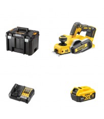 Rabot XR 18V DCP580NT-XJ + 1 batterie 18V 5 Ah + 1 chargeur DCB1104-QW DEWALT