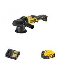 Polisseuse orbitale 18V DCM848N-XJ + 1 batterie 18V 5 Ah + 1 chargeur DCB1104-QW DEWALT