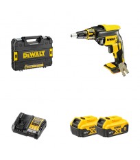 Visseuse à plâtre 18V DCF620NT-XJ + 2 batteries 18V 5 Ah + chargeur DCB1104-QW DEWALT