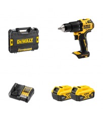 Perceuse visseuse à percussion 18V DCD709NT-XJ + 2 batteries 18V 5 Ah + chargeur DCB1104-QW DEWALT