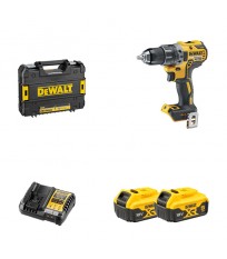 Perceuse-visseuse 18V DCD791NT-XJ + 2 batteries 18V 5 Ah + 1 chargeur DCB1104-QW DEWALT