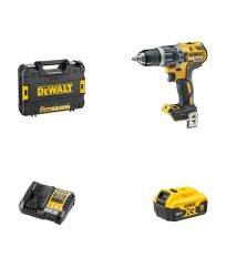 Perceuse visseuse à percussion 18V DCD796NT-XJ + 1 batterie 18V 5 Ah + chargeur DCB1104-QW DEWALT