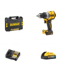 Perceuse-visseuse 18V DCD800NT-XJ + 1 batterie POWERSTACK 18V 5 Ah + 1 Chargeur DCB1104-QW DEWALT