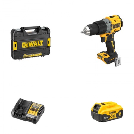 Perceuse-visseuse à percussions 18V DCD996NT-XJ + 1 batterie 18V 5 Ah + 1 chargeur DCB1104-QW DEWALT