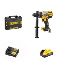 Perceuse-visseuse à percussion  18V DCD999NT-XJ + 1 batterie POWERSTACK 18V 5 Ah + 1 Chargeur DCB1104-QW DEWALT