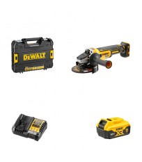 Meuleuse Ø125 mm 18V DCG405NT-XJ + 1 batterie 18V 5 Ah + 1 chargeur DCB1104-QW DEWALT