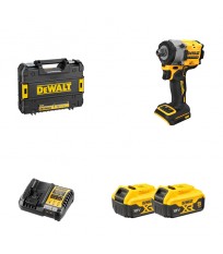 Boulonneuse 18V 1/2" DCF922NT-XJ + 2 batteries 18V 5 Ah + 1 chargeur DCB1104-QW DEWALT