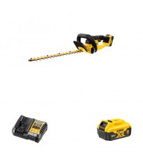 Taille haie 18V DCMHT563N-XJ + 1 batterie 18V 5 Ah + chargeur DCB1104-QW DEWALT