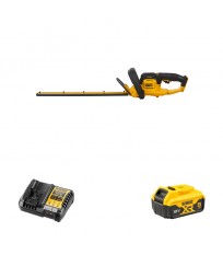 Taille haie 18V DCM563PB-XJ + 1 batterie 18V 5 Ah + chargeur DCB1104-QW DEWALT