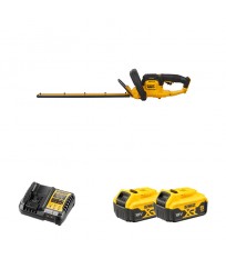 Taille haie 18V DCM563PB-XJ + 2 batteries 18V 5 Ah + chargeur DCB1104-QW DEWALT