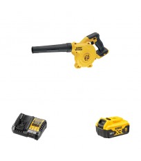 Souffleur 18V DCV100-XJ + 1 batterie 18V 5 Ah + chargeur DCB1104-QW DEWALT