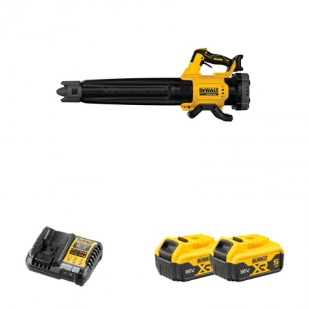 Souffleur 18V DCMBL562N-XJ + 2 batteries 18V 5 Ah + 1 chargeur DCB1104-QW DEWALT