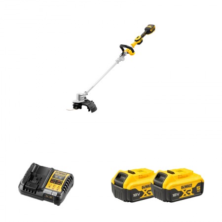 Débroussailleuse 18V DCMST561N-XJ + 2 batteries 18V 5 Ah + chargeur DCB1104-QW DEWALT