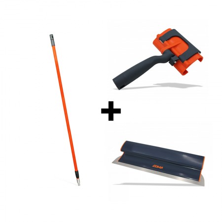 Pack poignée + perche télescopique + lame à enduire souple 45 cm EDMABLADE EDMA