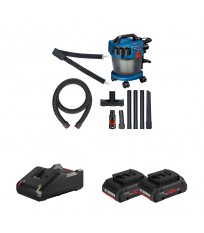 Aspirateur sans fil GAS 18V-10L + 2 batteries Procore 18V 4 Ah + 1 chargeur GAL 18V-40 BOSCH