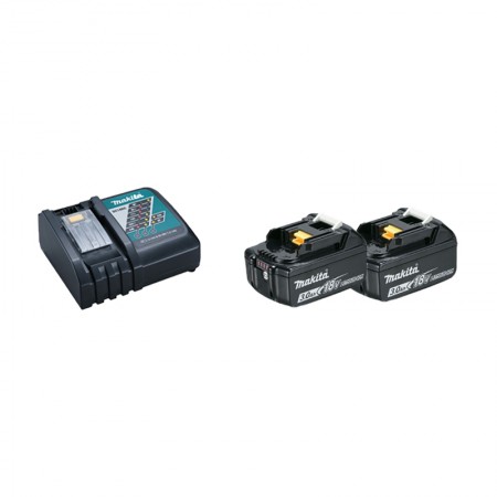 Pack 2 batteries BL1830B 18V 3 Ah + chargeur DC18RC MAKITA