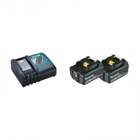 Pack 2 batteries BL1850B 18V 5 Ah + chargeur DC18RC MAKITA