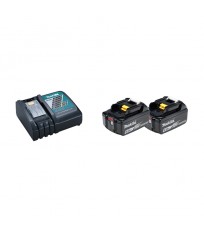Pack 2 batteries BL1860B 18V 6 Ah + chargeur DC18RC MAKITA