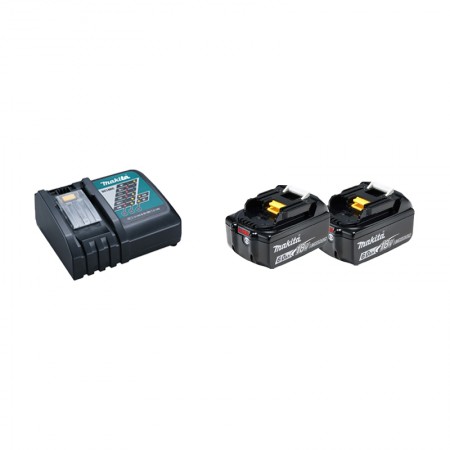 Pack 2 batteries BL1860B 18V 6 Ah + chargeur DC18RC MAKITA