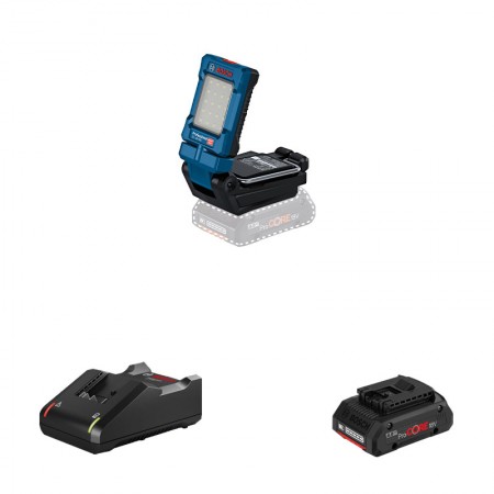 Lampe GLI 18V-800 + 1 batterie Procore 18V 4 Ah + 1 chargeur GAL 18V-40 BOSCH