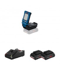 Lampe GLI 18V-800 + 2 batteries Procore 18V 4 Ah + 1 chargeur GAL 18V-40 BOSCH
