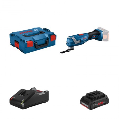 Découpeur-ponceur GOP 18V-34 + 1 batterie Procore 18V 4 Ah + 1 chargeur GAL 18V-40 BOSCH