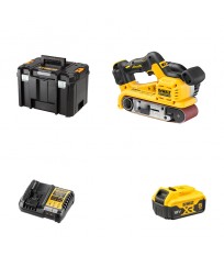 Ponceuse à bande 18V DCW220NT-XJ + 1 batterie 18V 5 Ah + chargeur DCB1104-QW DEWALT