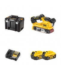 Ponceuse à bande 18V DCW220NT-XJ + 2 batteries 18V 5 Ah + chargeur DCB1104-QW DEWALT
