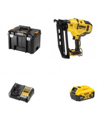 Cloueur de finition 18V DCN660N-XJ + 1 batterie 18V 5 Ah + chargeur DCB1104-QW DEWALT