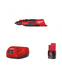 Meuleuse droite M12 BLROT + 1 batterie 12V 2 Ah + 1 chargeur C12C MILWAUKEE