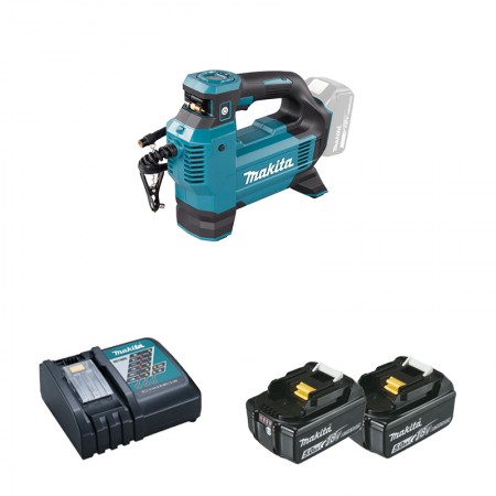 Gonfleur DMP181Z + 2 batteries BL1850B 18V 5 Ah + 1 chargeur DC18RC MAKITA