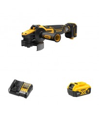 Meuleuse Ø125 mm 18V DCG416VSN-XJ + 1 batterie 18V 5 Ah + 1 chargeur DCB1104-QW DEWALT