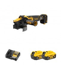 Meuleuse Ø125 mm 18V DCG416VSN-XJ + 2 batteries 18V 5 Ah + 1 chargeur DCB1104-QW DEWALT