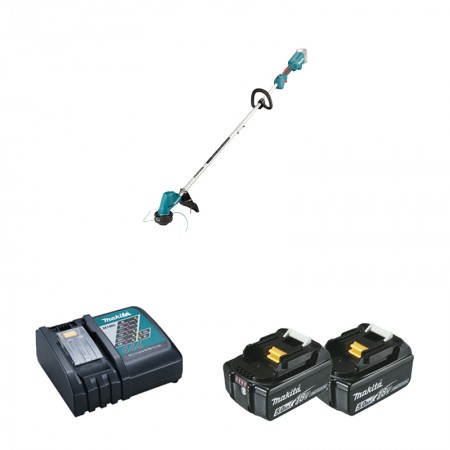 Coupe-bordure 18V DUR192LZ + 2 batteries BL1850B 18V 5 Ah + 1 chargeur DC18RC MAKITA