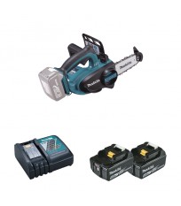 Tronconneuse d'élagage 18V DUC122Z + 2 batteries BL1850B 18V 5 Ah + 1 chargeur DC18RC MAKITA