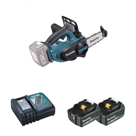 Tronconneuse d'élagage 18V DUC122Z + 2 batteries BL1850B 18V 5 Ah + 1 chargeur DC18RC MAKITA