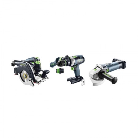 Pack perceuse visseuse à percussion TPC 18 + scie circulaire HKC 55 et meuleuse d'angle AGC 18 FESTOOL