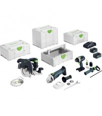 Pack perceuse visseuse à percussion TPC 18 + scie circulaire HKC 55 et meuleuse d'angle AGC 18 FESTOOL
