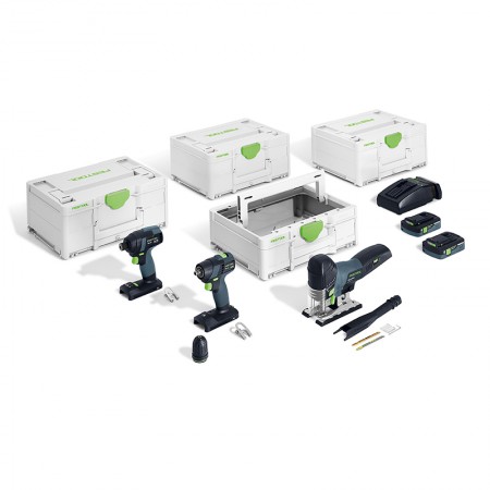 Pack visseuse à chocs TID 18 + perceusse visseuse TXS 18 + scie sauteuse PSC 420 FESTOOL