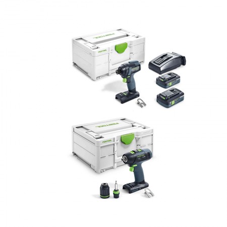 Pack visseuse à chocs TID 18 + perceuse visseuse T 18+3 FESTOOL