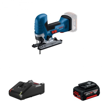Scie sauteuse GST 18V-125 S + 1 batterie GBA 18V 4 Ah + 1 chargeur GAL 18V-40 BOSCH