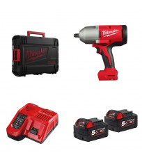 Boulonneuse à chocs ½ BLHIWF12-0X + 2 batteries 18V 5 Ah + 1 chargeur M12-18FC MILWAUKEE