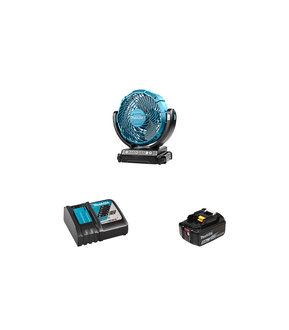 Ventilateur de chantier 14,4 / 18V LXT MAKITA + 1 batterie + 1 chargeur