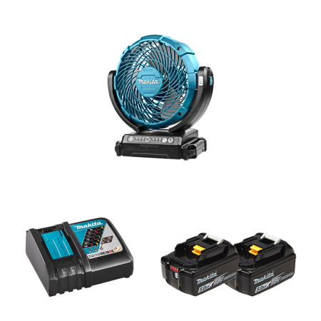 Ventilateur de chantier 14,4 / 18V LXT MAKITA + 2 batteries + 1 chargeur rapide