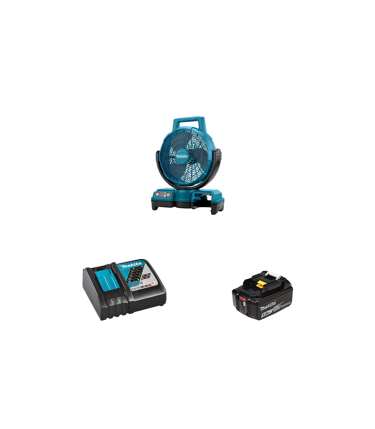Ventilateur de chantier 14,4 / 18V LXT MAKITA + 1 batterie + 1 chargeur