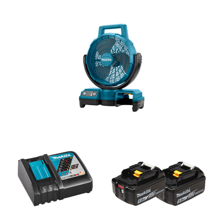 Ventilateur de chantier 14,4 / 18V LXT MAKITA + 2 batteries + 1 chargeur