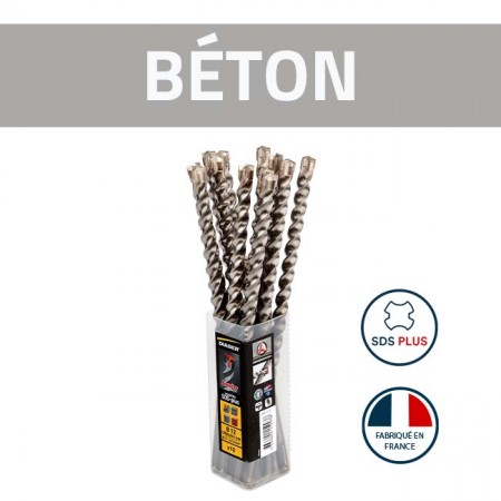 Coffret de 12 forets béton Booster 3 taillants SDS-Plus DIAGER