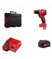Perceuse visseuse 18V M18 BLDDRC + 1 batterie 18V 5 Ah + 1 chargeur M12-18FC MILWAUKEE